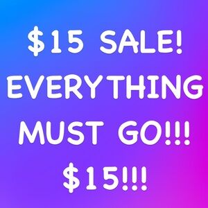 $15 Sale Announcement